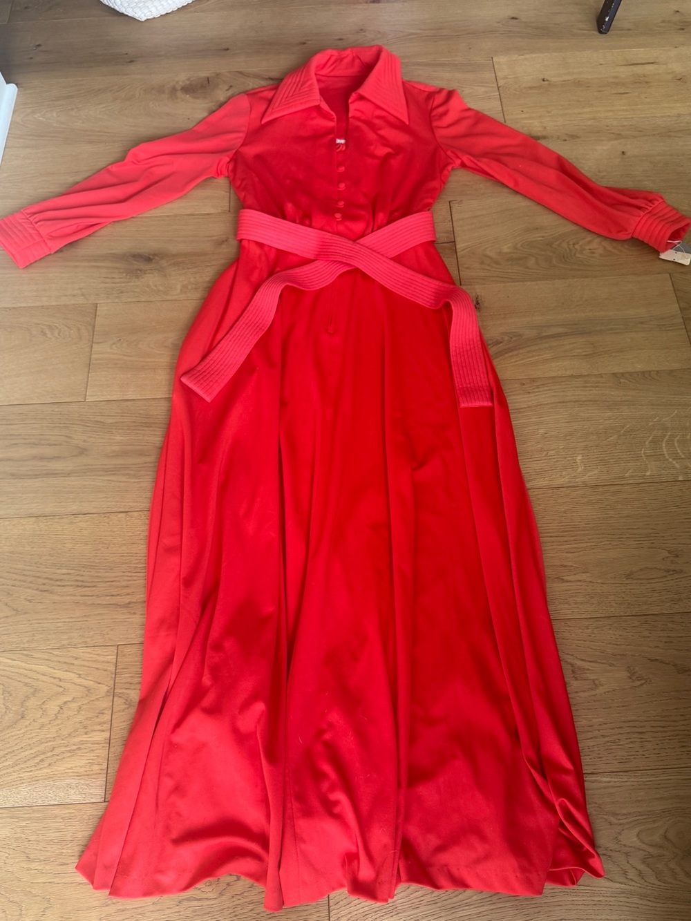 Vintage 70s red dress, size small